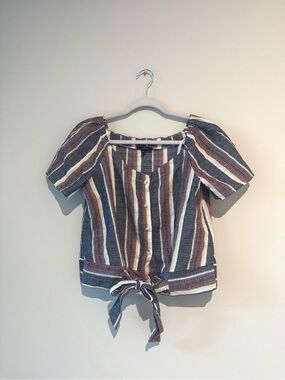 Drew striped crop top